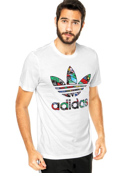 camiseta adidas originals slim tongue branca|adidas camisas masculinas.